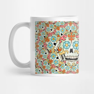 Psychedelic Sugar Skulls Day Of The Dead Artwork Mug